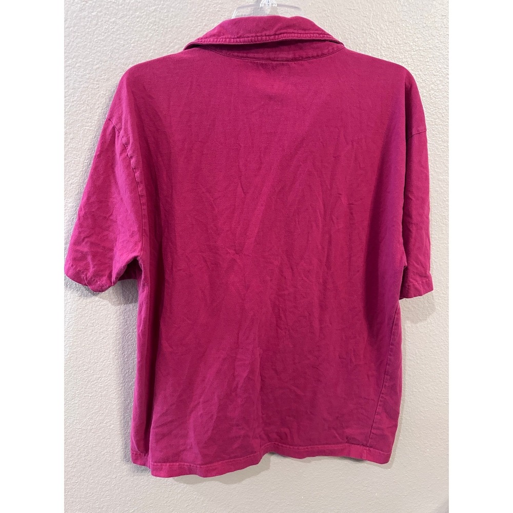 Johnnie-O Mens Large Magenta Pink Combed Cotton Short Sleeve Surfer Polo Shirt - Picture 4 of 4